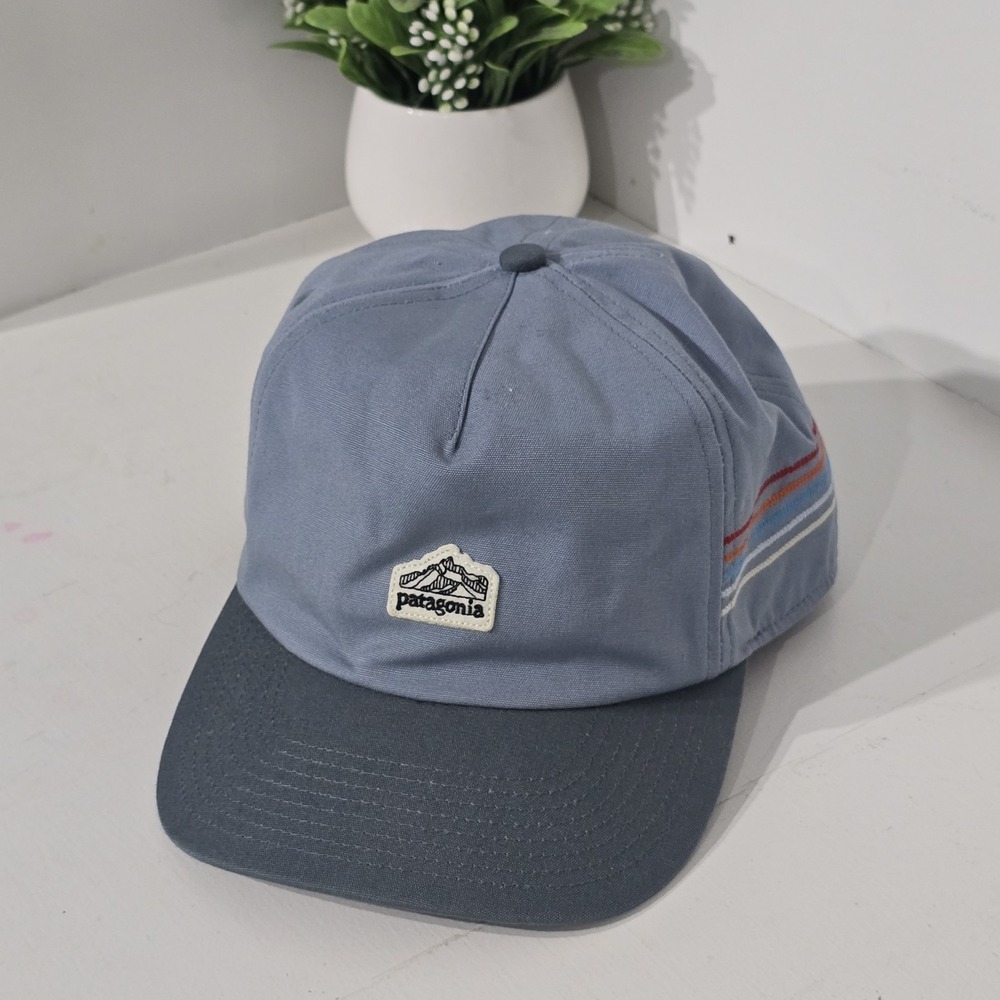 Patagonia Funfarer Mid Crown Cap OS Line Logo Ridge Stripe Light Plume Grey